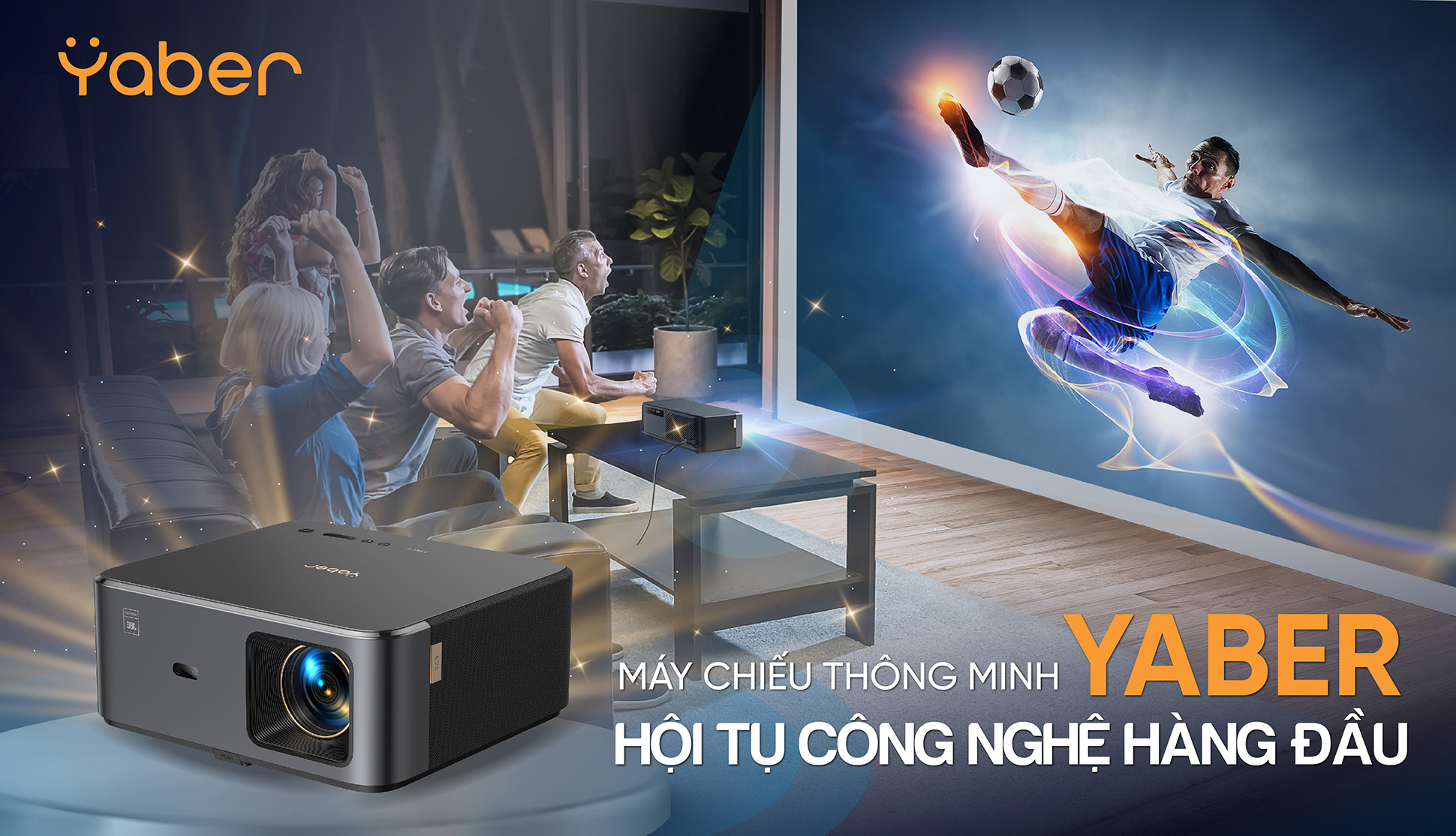 Máy chiếu thông minh Yaber K3 ra mắt với độ sáng 1.600 lumen và được trang bị hệ thống loa JBL 15W kép