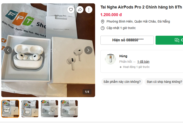 tai nghe airpods pro 2 tut gia khong phanh chi hon 1 trieu thiet ke tinh te chong on tuyet dinh