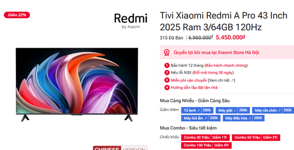 tivi xiaomi rot gia khong tuong vao mua black friday 5 trieu da rinh ngay cuc pham loai 100 inch giam hon 10 trieu 2