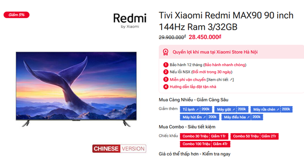 tivi xiaomi rot gia khong tuong vao mua black friday 5 trieu da rinh ngay cuc pham loai 100 inch giam hon 10 trieu 4